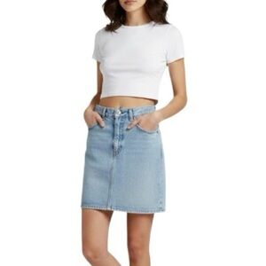 Vintage Levis orange tab 100% cotton denim high waisted jean mini skirt